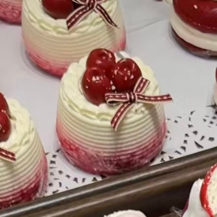 Cherry Ribbon Cake Squishy — sold individually