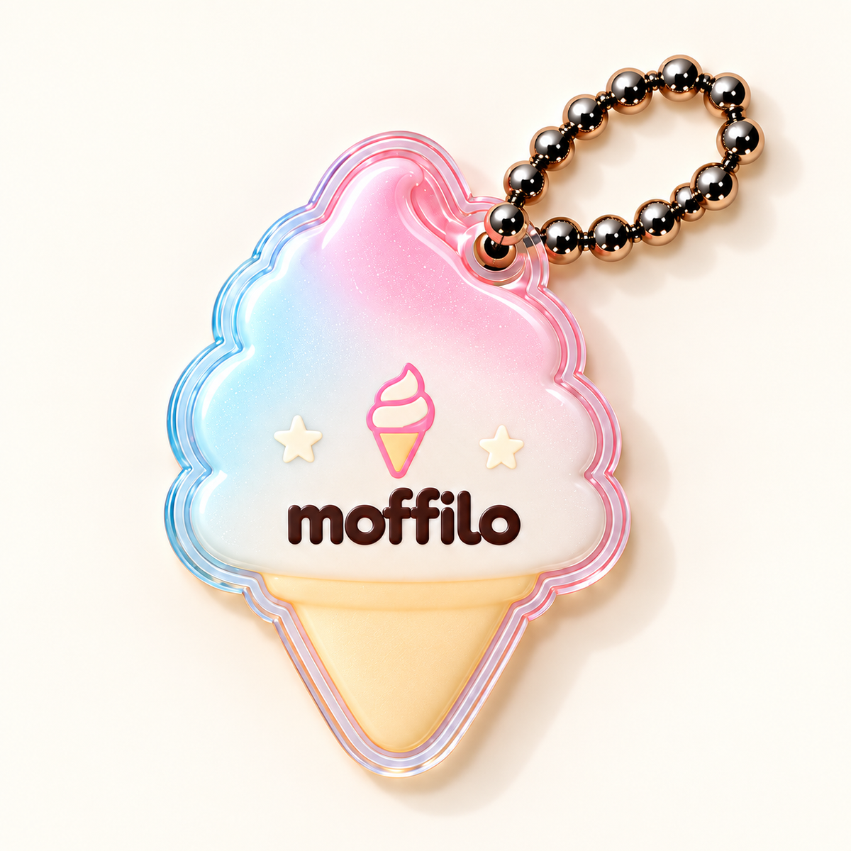Moffilo Cloud Ice Cream Charm — Back