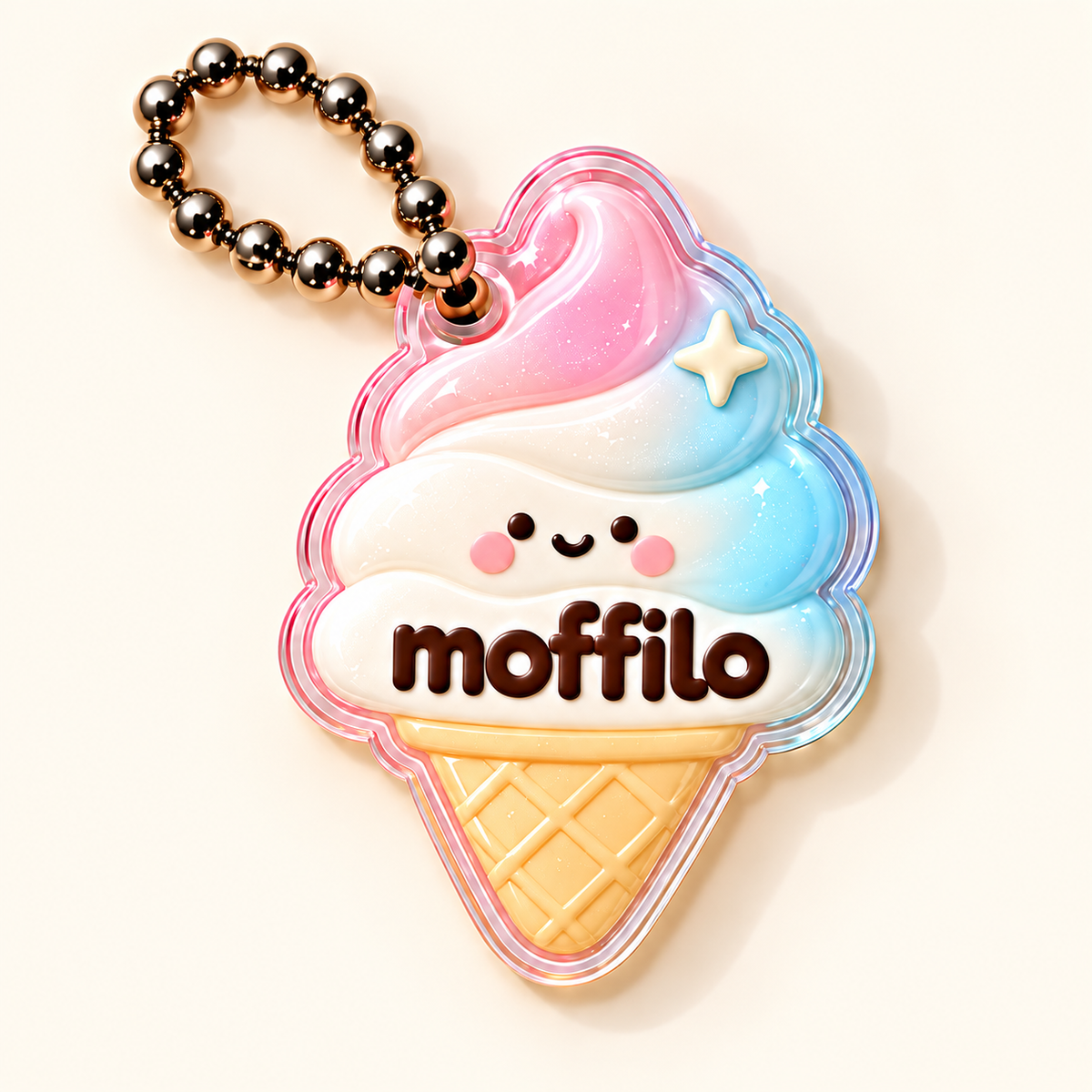 Moffilo Cloud Ice Cream Charm — Front