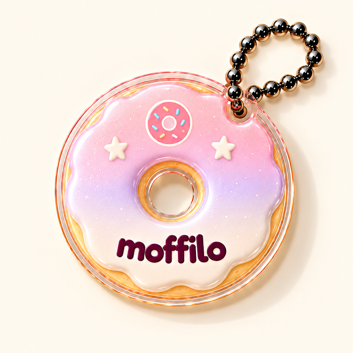 Moffilo Frosted Donut Charm — Back