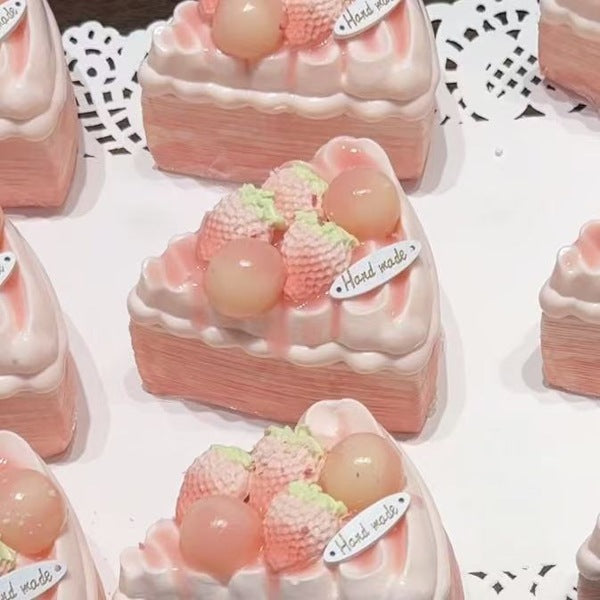 Peach Cream Triangle handmade silicone squishy