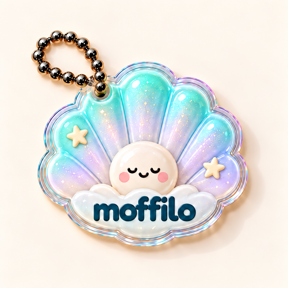 Moffilo Pearl Shell Charm — Front