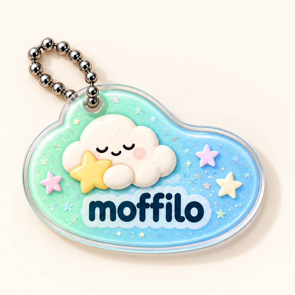 Moffilo Starry Sleepy Cloud Charm — Front